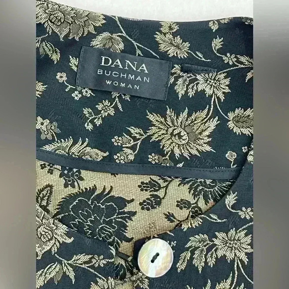 Dana Buckman kimono size 2X Batik Print black& gold classy, versatile, like new - Picture 5 of 8